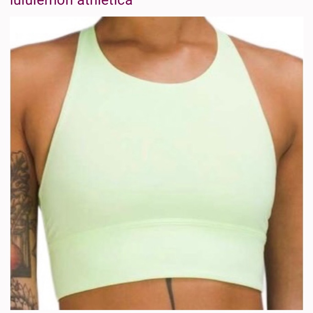 Lululemon Free to Be high neck Longline bra Faded Zap 💚